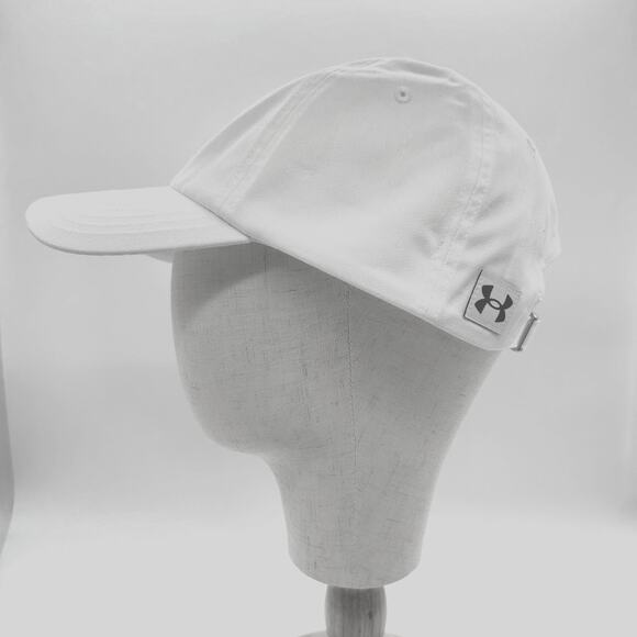 Under Armour Cap White OS UA Free Fit Adjustable Baseball‎ Hat Golf Outdoor - Picture 1 of 7